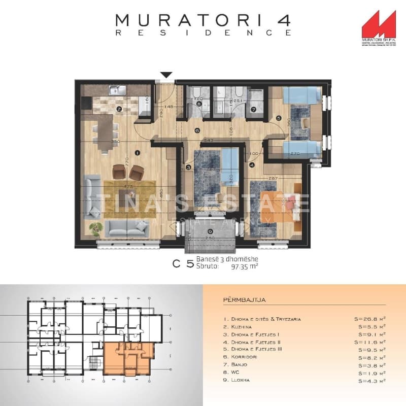 Banesë 97.35 m2 në "Rrugën A"
