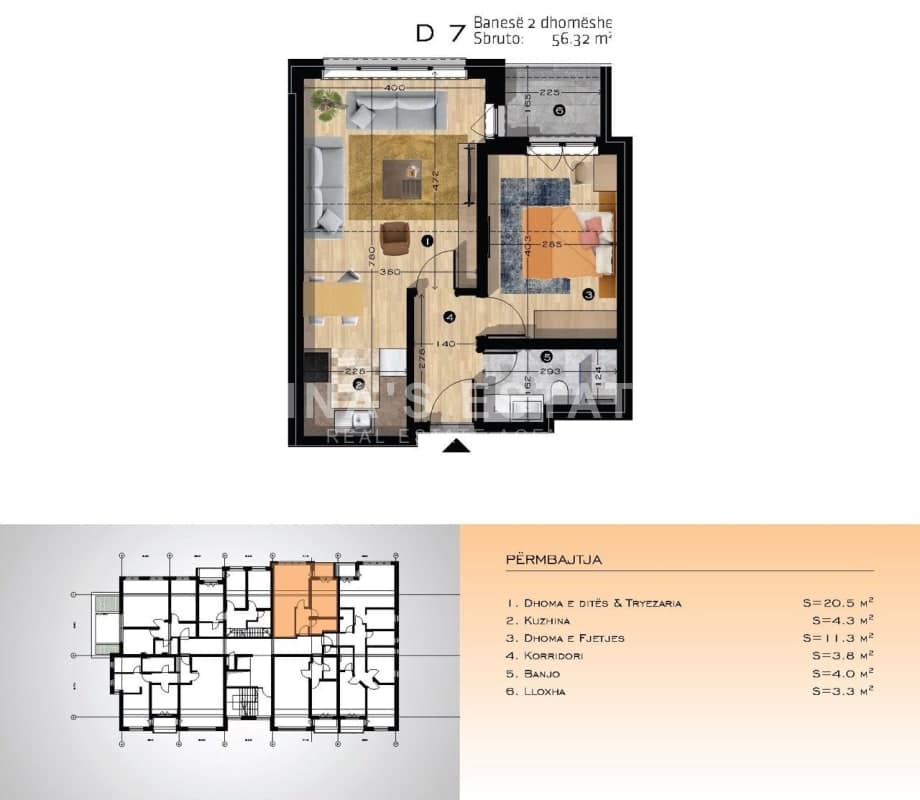 56.32 m2 Apartment on "A Street"